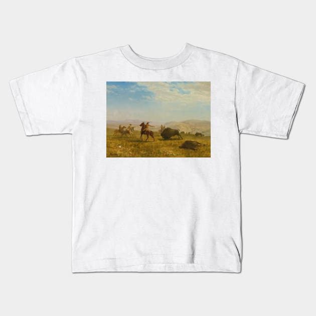 The Wild West by Albert Bierstadt Kids T-Shirt by Classic Art Stall